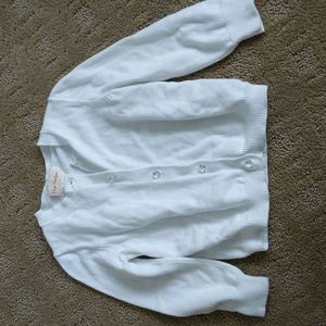Girls crewcuts Casey cardigan size 2 white